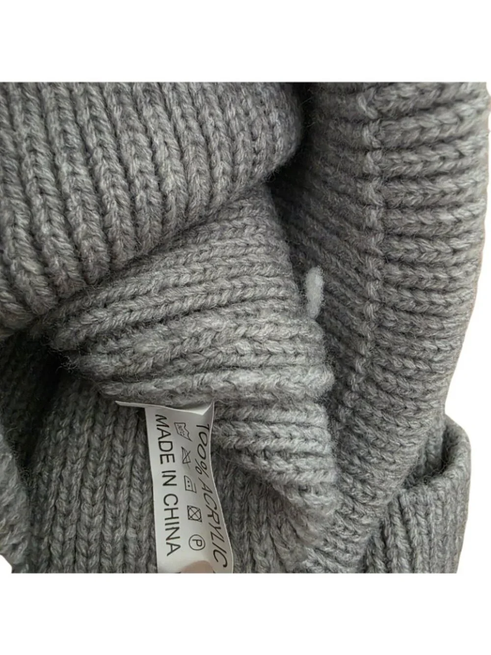 Lot of 6 Ivory & Gray Beanies Warm New